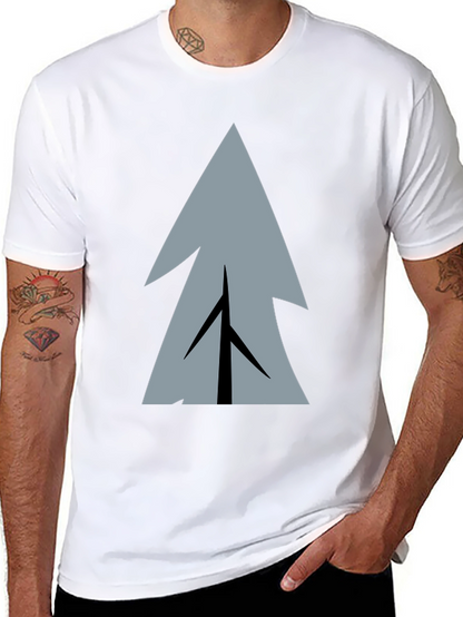 Geometric Tree Graphic Print T-Shirt