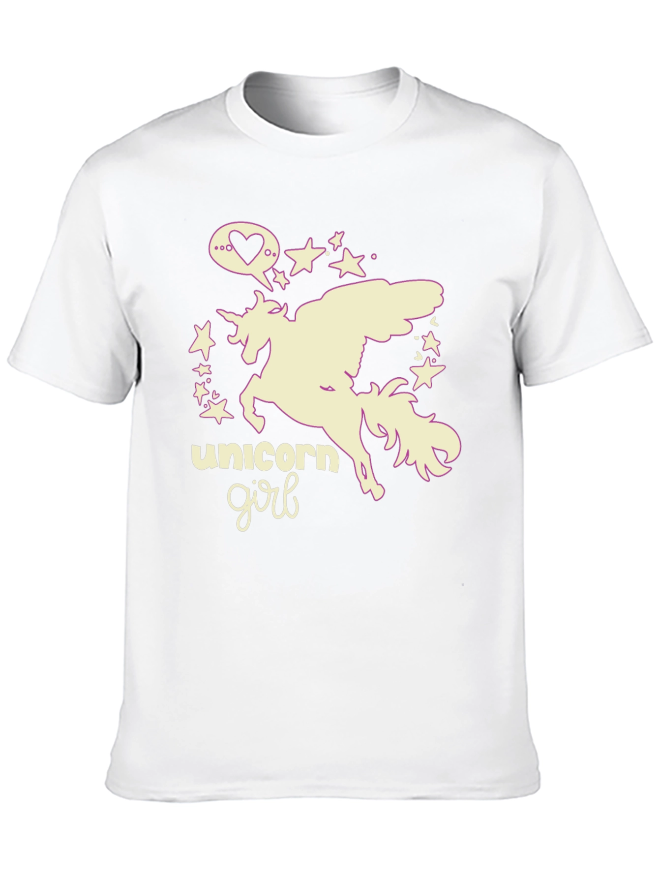 Unicorn Girl Black Graphic Tee