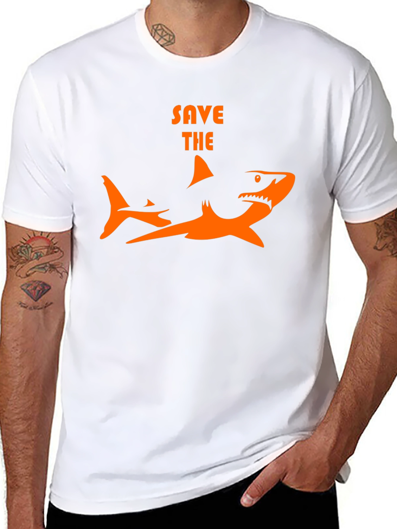 Save the Sharks Graphic Tee - Black