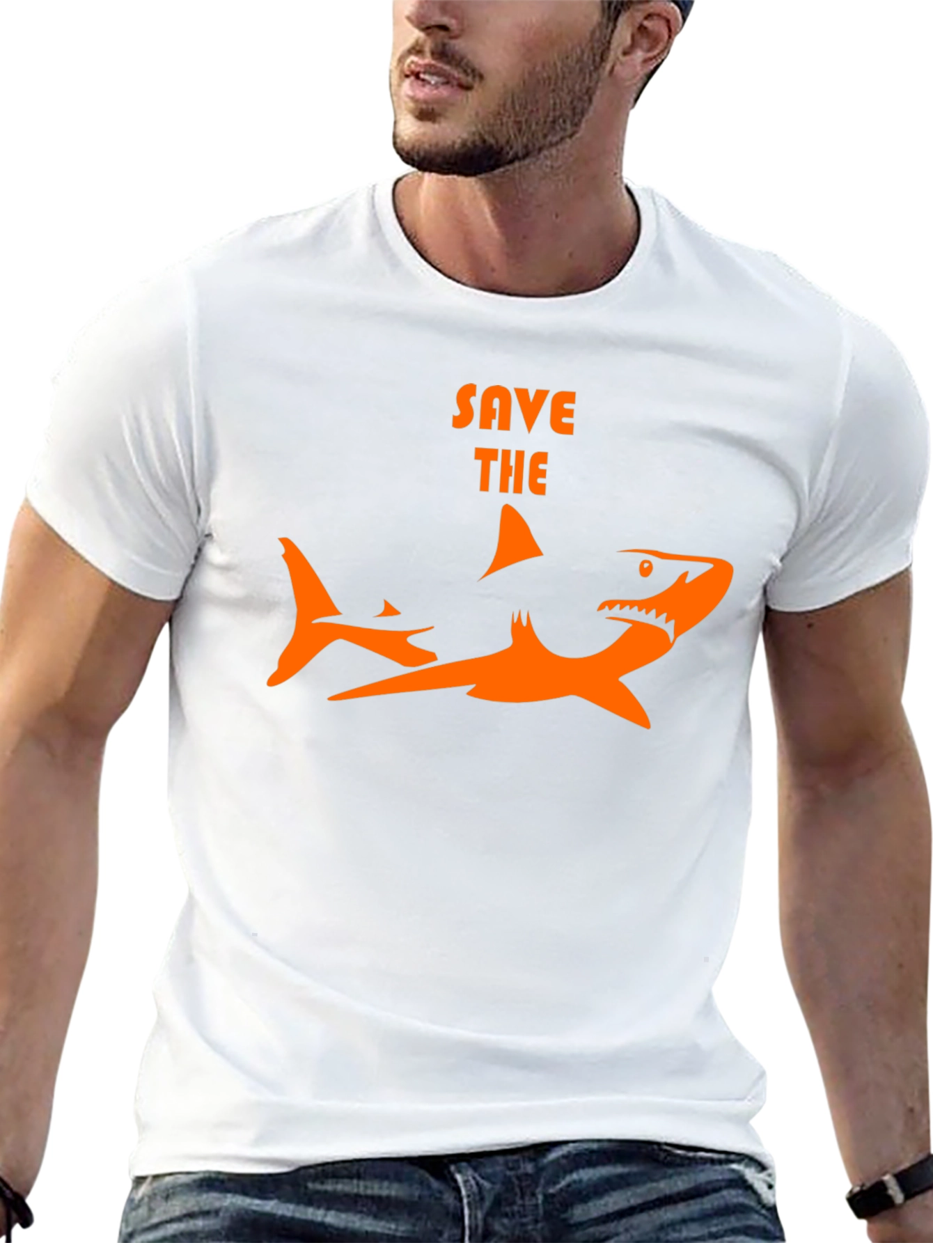 Save the Sharks Graphic Tee - Black