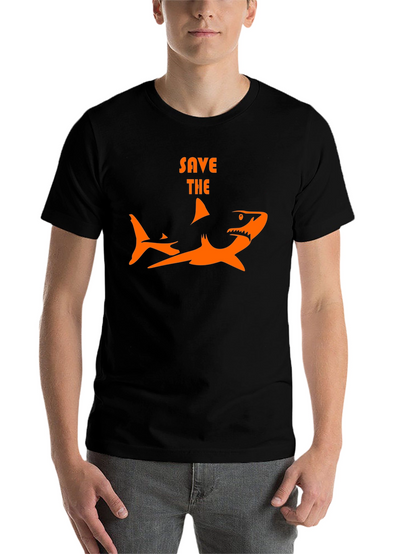 Save the Sharks Graphic Tee - Black