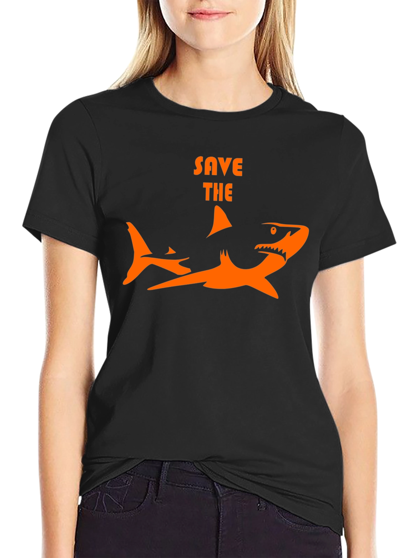 Save the Sharks Graphic Tee - Black