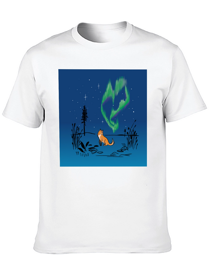 Fox & Aurora Borealis Graphic Tee