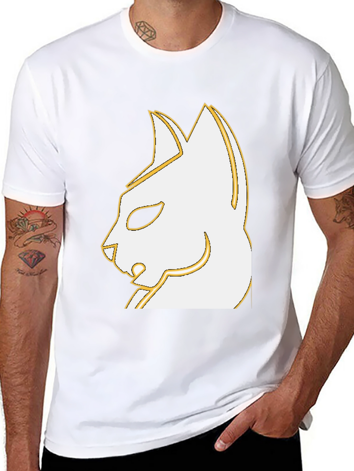 Stylish Cat Graphic Black T-Shirt - Unique Design