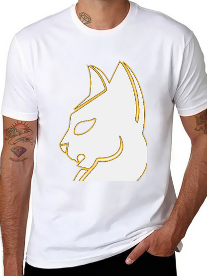 Stylish Cat Graphic Black T-Shirt - Unique Design
