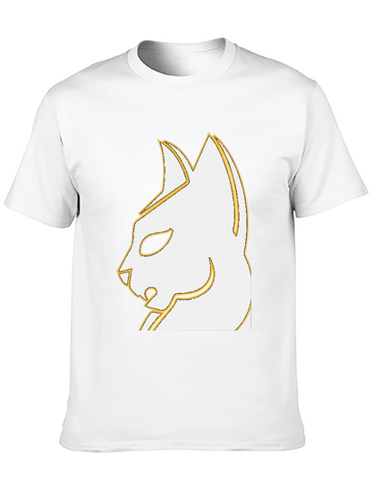 Stylish Cat Graphic Black T-Shirt - Unique Design