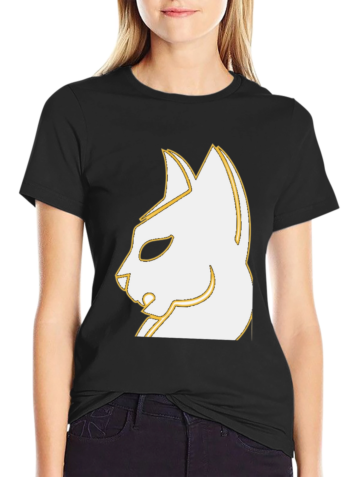 Stylish Cat Graphic Black T-Shirt - Unique Design