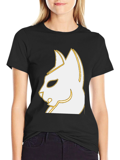 Stylish Cat Graphic Black T-Shirt - Unique Design