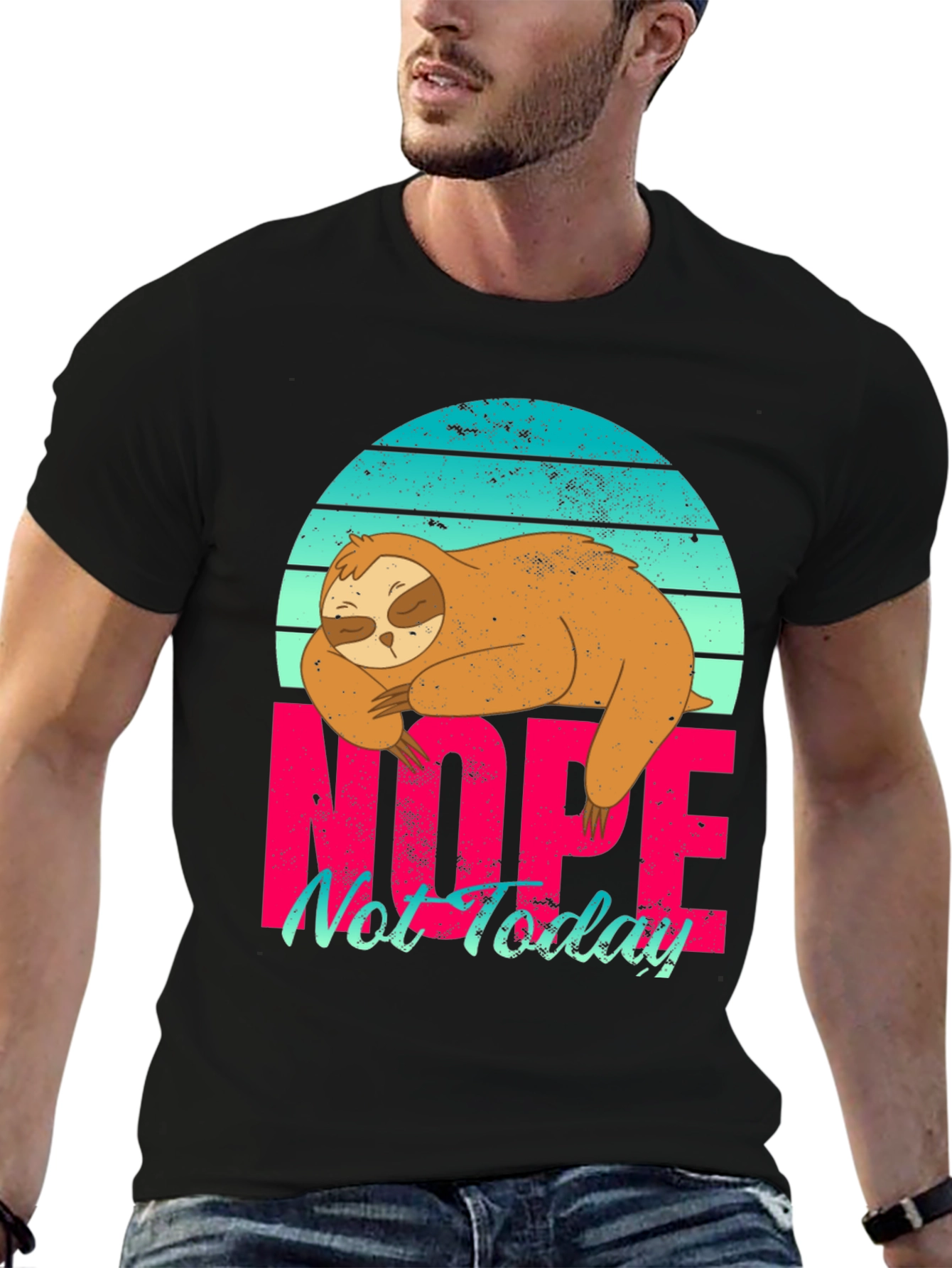 Nope Not Today Sloth Graphic Tee