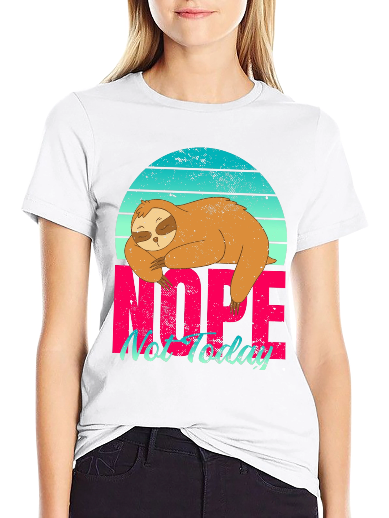 Nope Not Today Sloth Graphic Tee