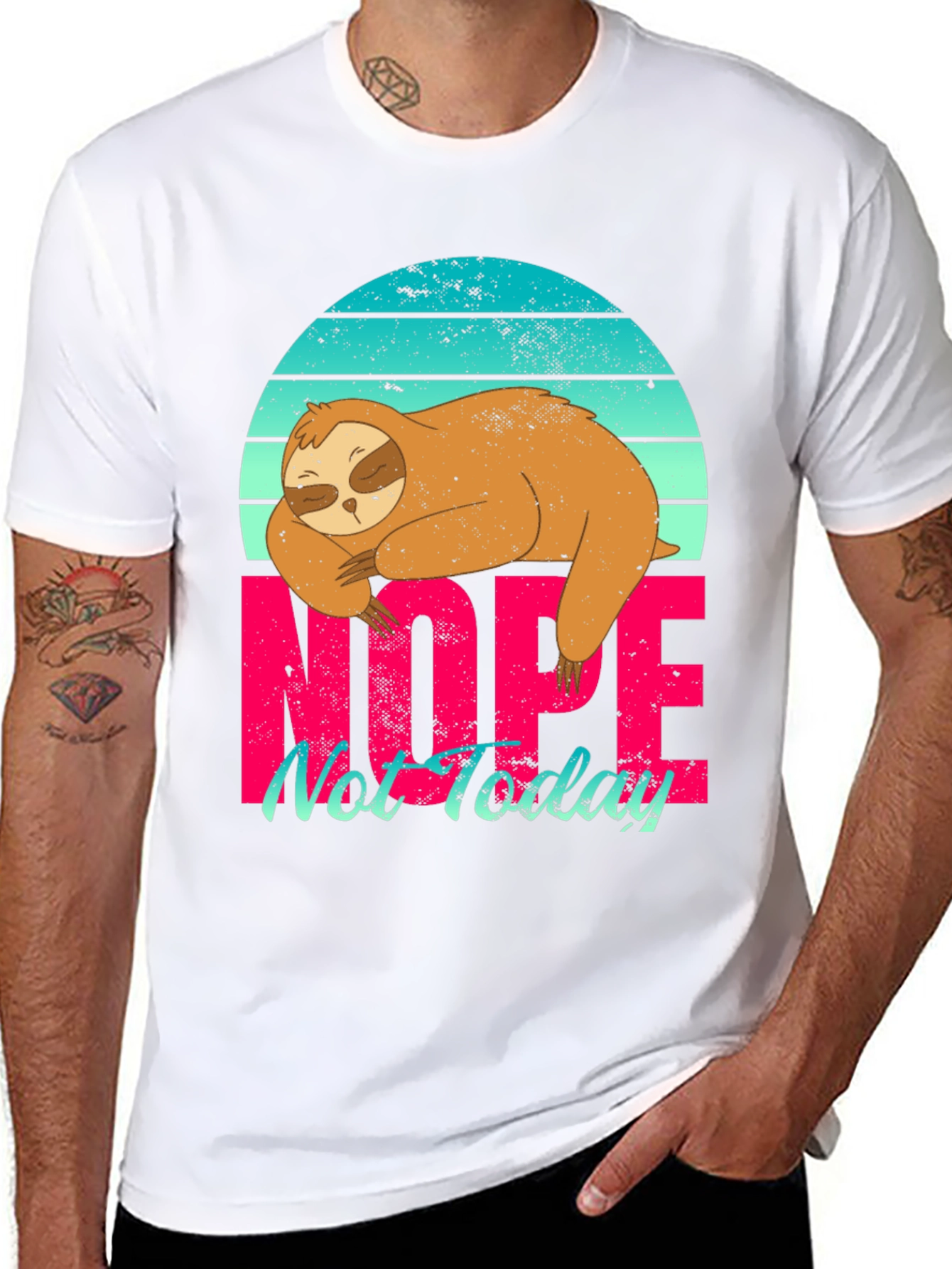 Nope Not Today Sloth Graphic Tee