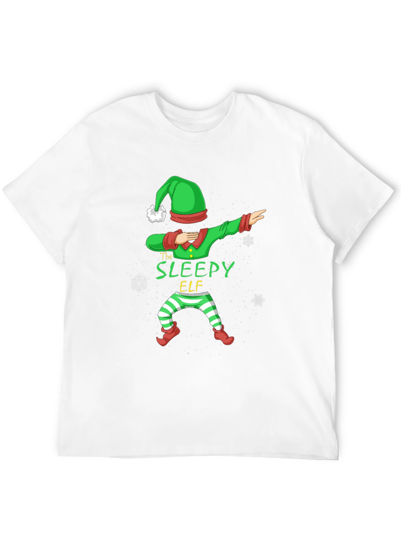 Sleepy Elf Dabbing Christmas T-Shirt