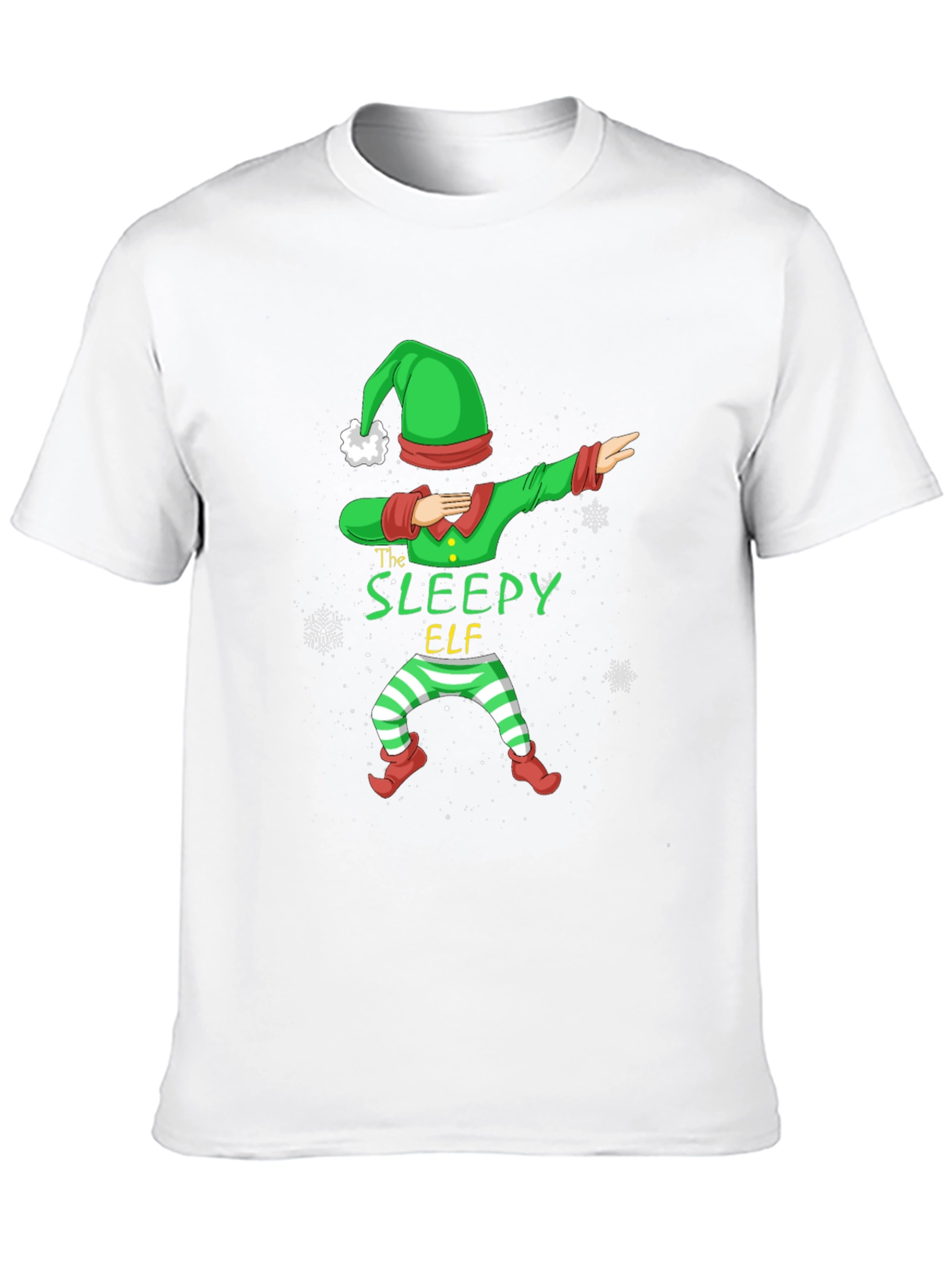 Sleepy Elf Dabbing Christmas T-Shirt
