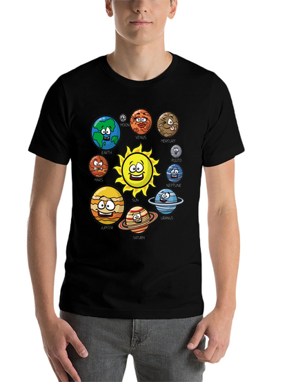 Cartoon Solar System T-Shirt - Planets