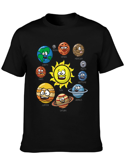 Cartoon Solar System T-Shirt - Planets