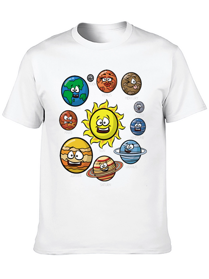 Cartoon Solar System T-Shirt - Planets