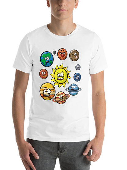 Cartoon Solar System T-Shirt - Planets