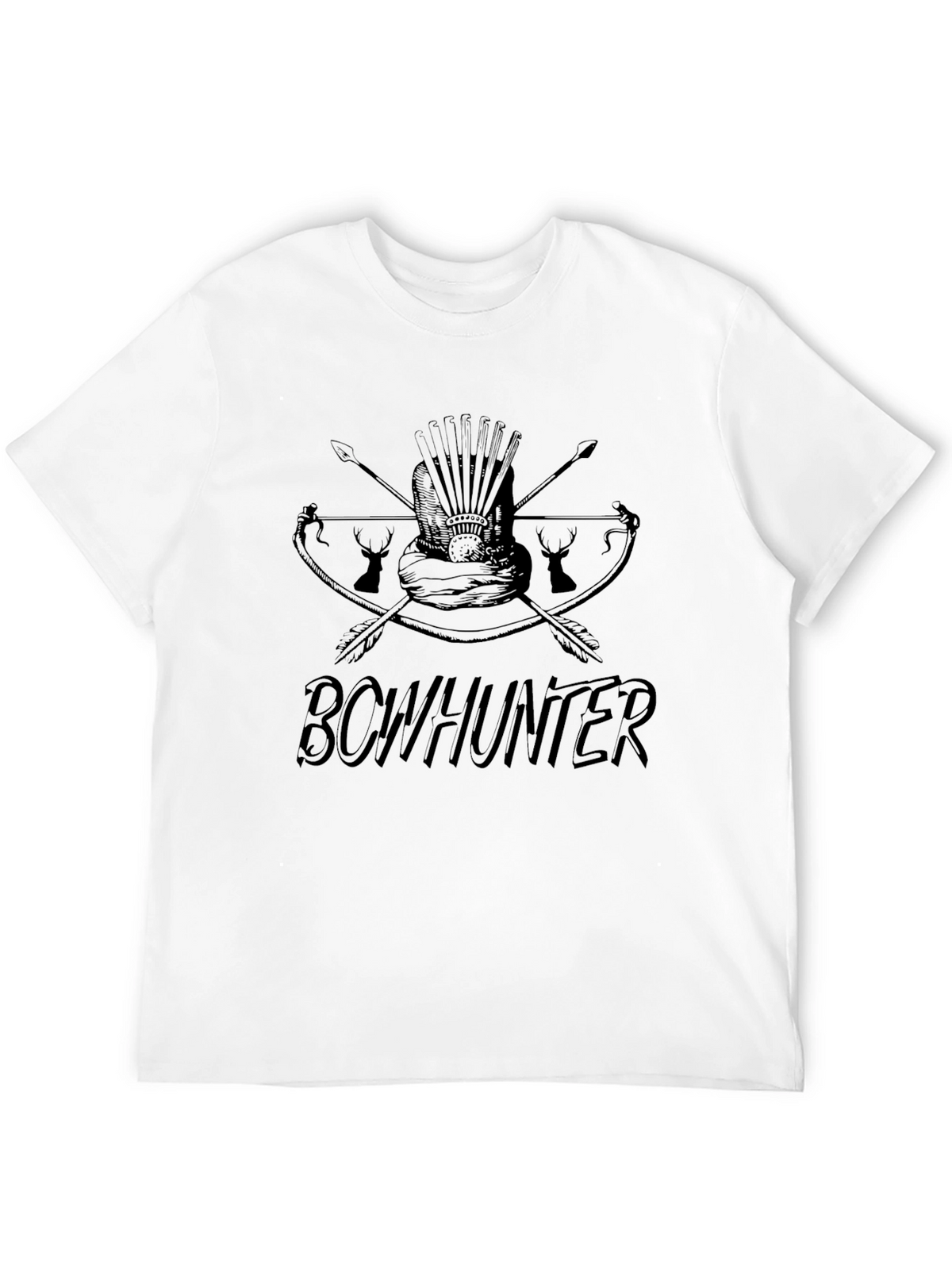 Bowhunter Graphic Print T-Shirt - Mens Casual Tee