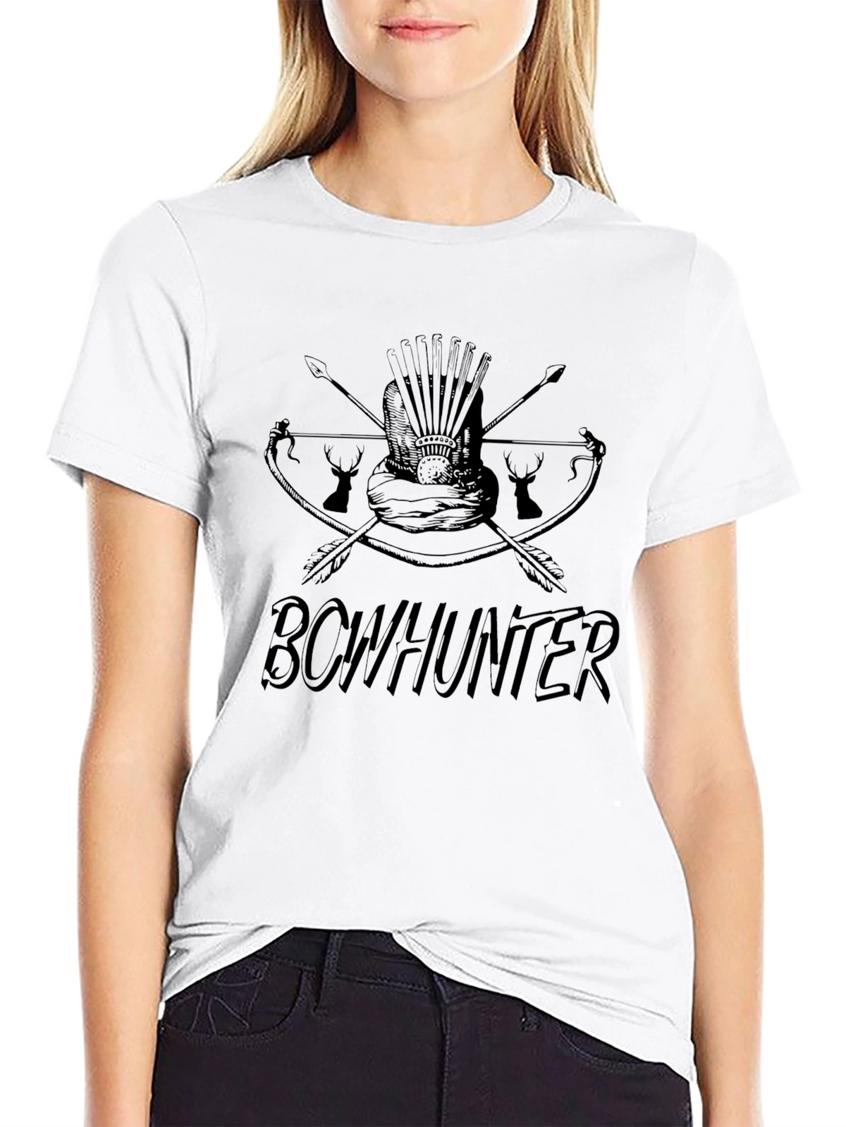 Bowhunter Graphic Print T-Shirt - Mens Casual Tee