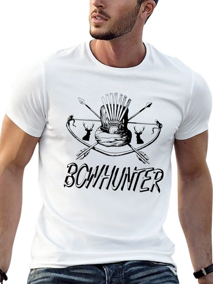 Bowhunter Graphic Print T-Shirt - Mens Casual Tee