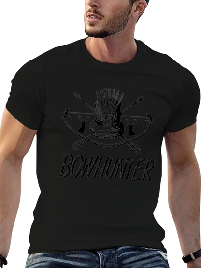 Bowhunter Graphic Print T-Shirt - Mens Casual Tee