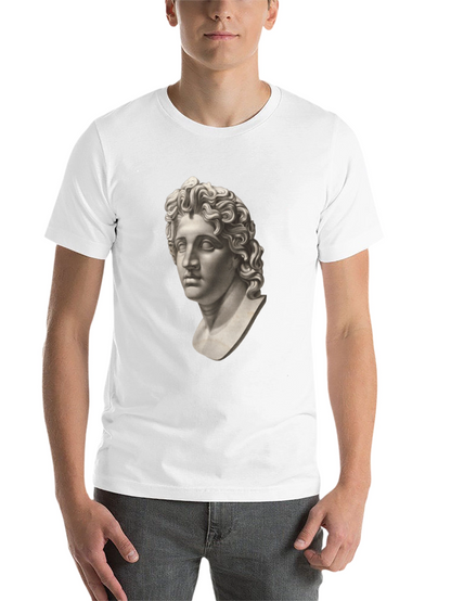 Statue Head Graphic Tee - Classic Black Cotton T-Shirt