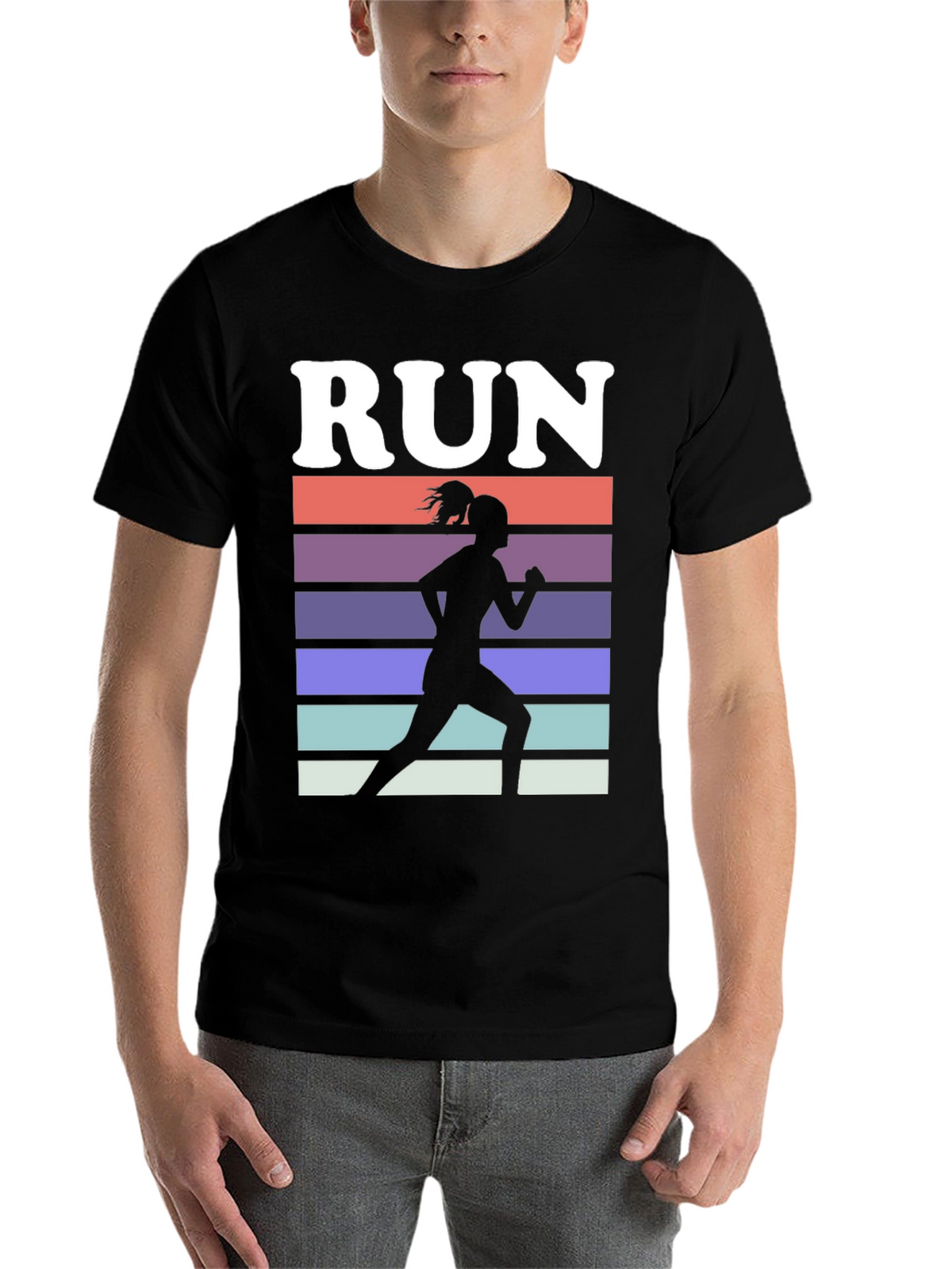 Run Retro Silhouette Graphic Tee