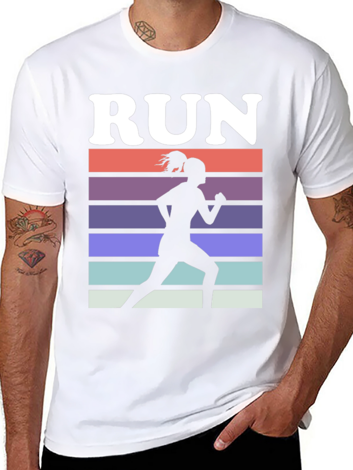 Run Retro Silhouette Graphic Tee
