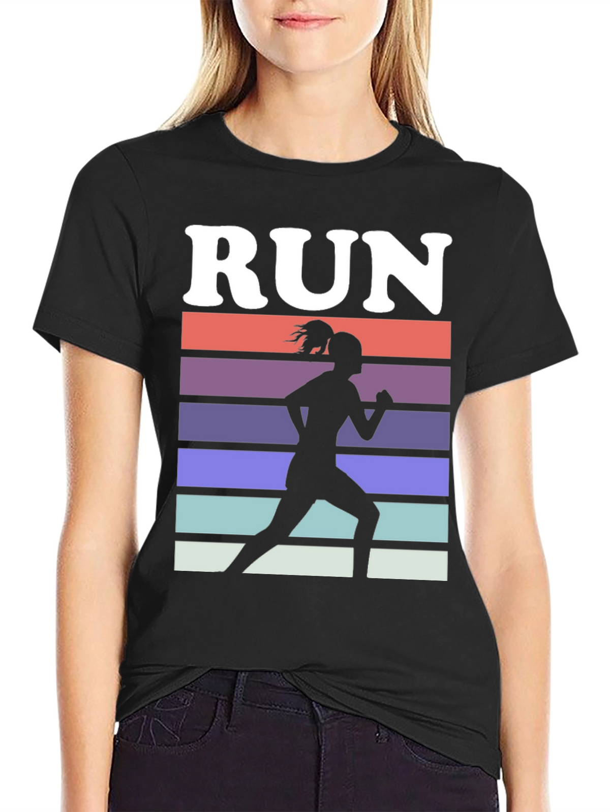 Run Retro Silhouette Graphic Tee