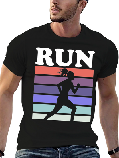 Run Retro Silhouette Graphic Tee