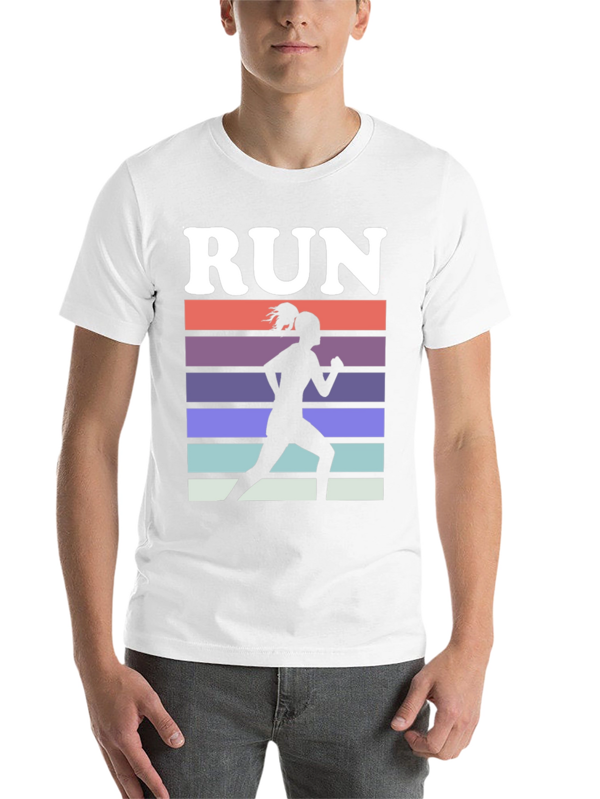 Run Retro Silhouette Graphic Tee