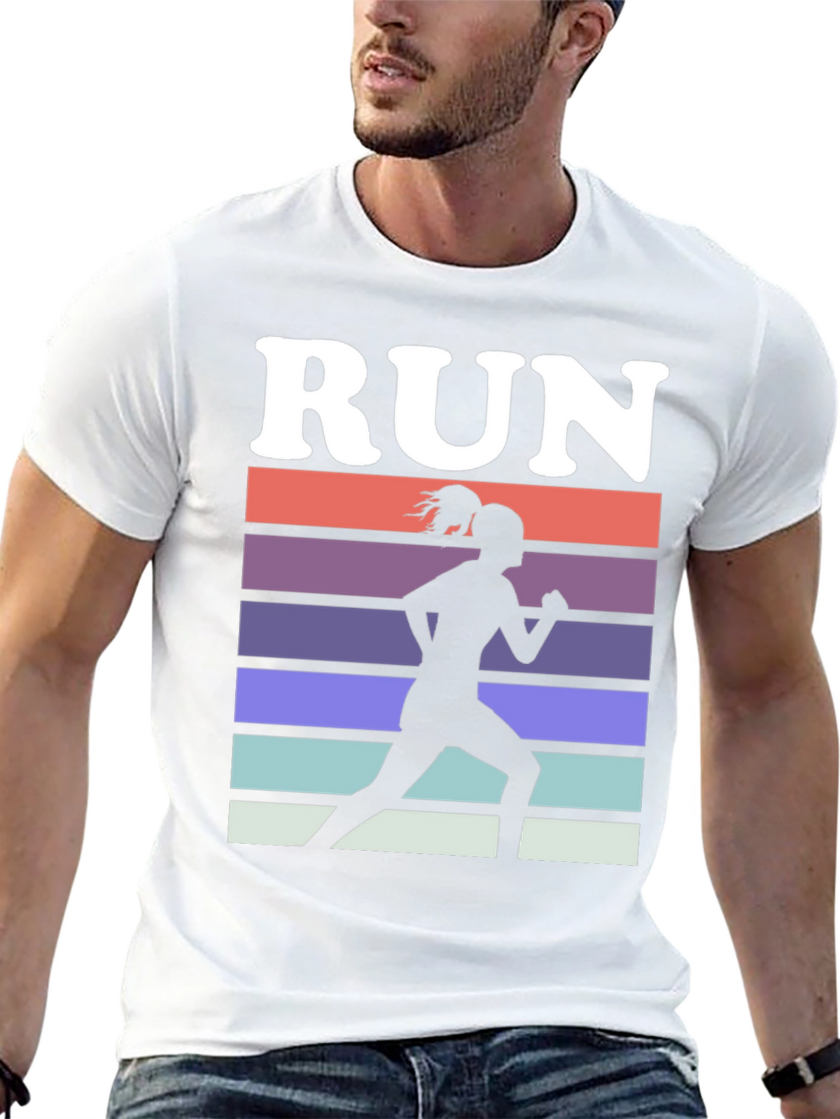 Run Retro Silhouette Graphic Tee