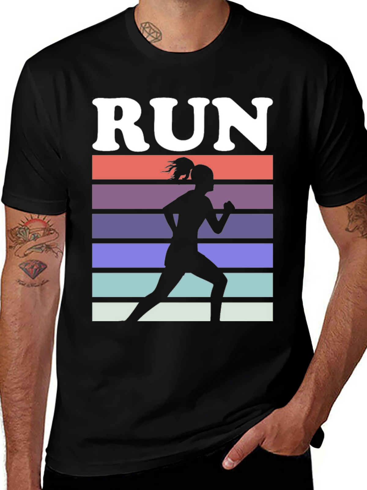 Run Retro Silhouette Graphic Tee