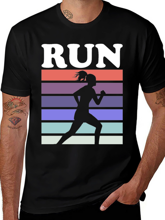 Run Retro Silhouette Graphic Tee