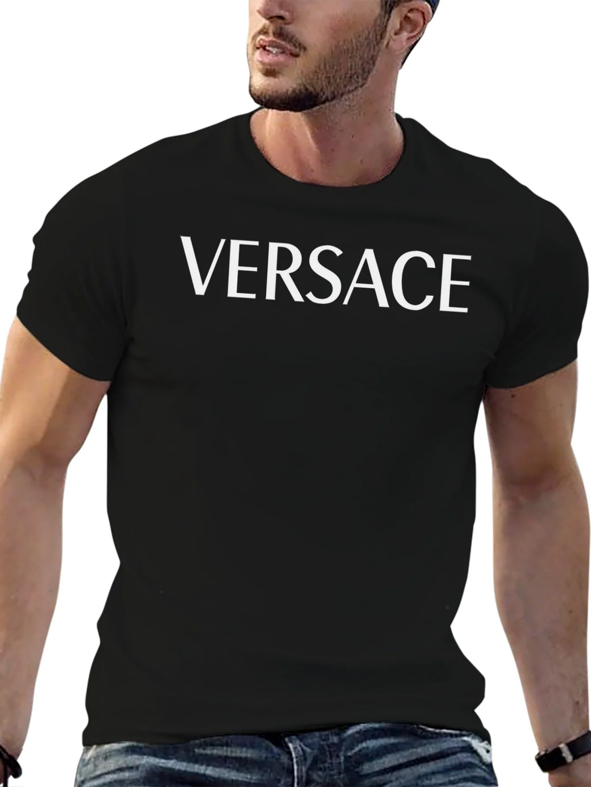 Versace Inspired Black T-Shirt – Trendy Design & Soft Feel