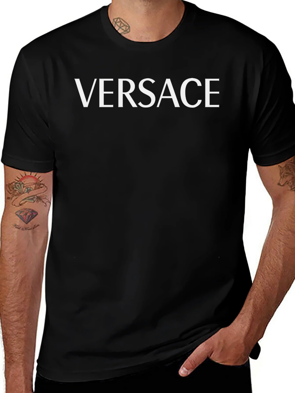 Versace Inspired Black T-Shirt – Trendy Design & Soft Feel