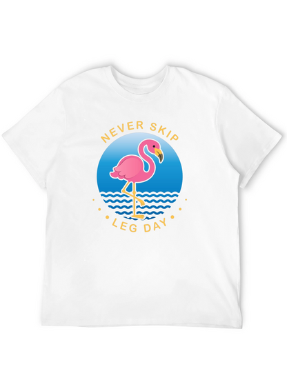 Never Skip Leg Day Flamingo Graphic Tee