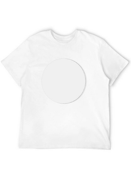 Classic Black T-Shirt with Customizable White Circle