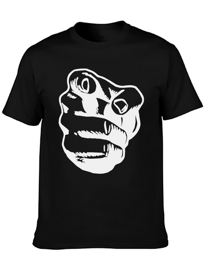Black Graphic Tee - Bold Face Design