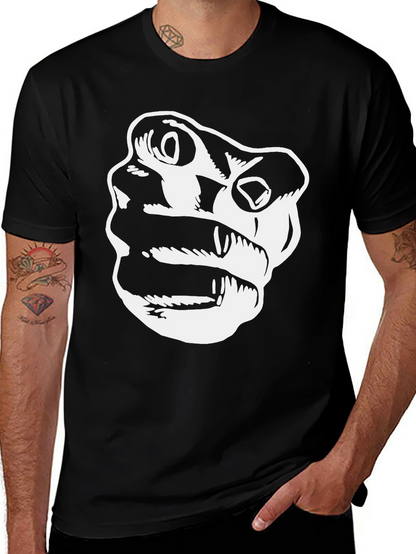 Black Graphic Tee - Bold Face Design