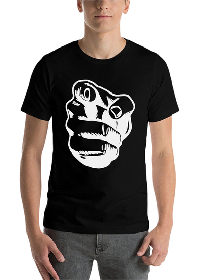Black Graphic Tee - Bold Face Design