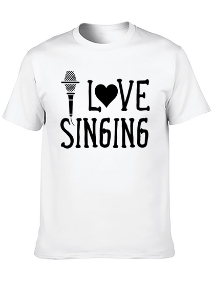 I Love Singing Graphic Tee - Black