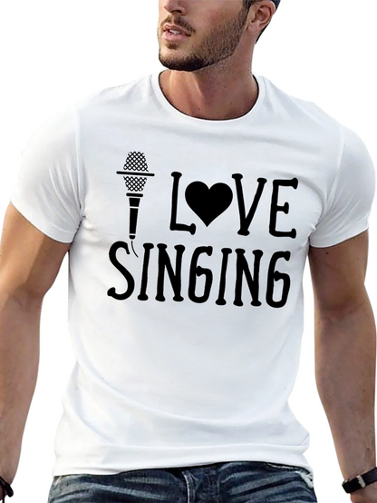 I Love Singing Graphic Tee - Black
