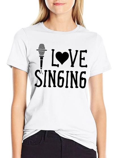 I Love Singing Graphic Tee - Black