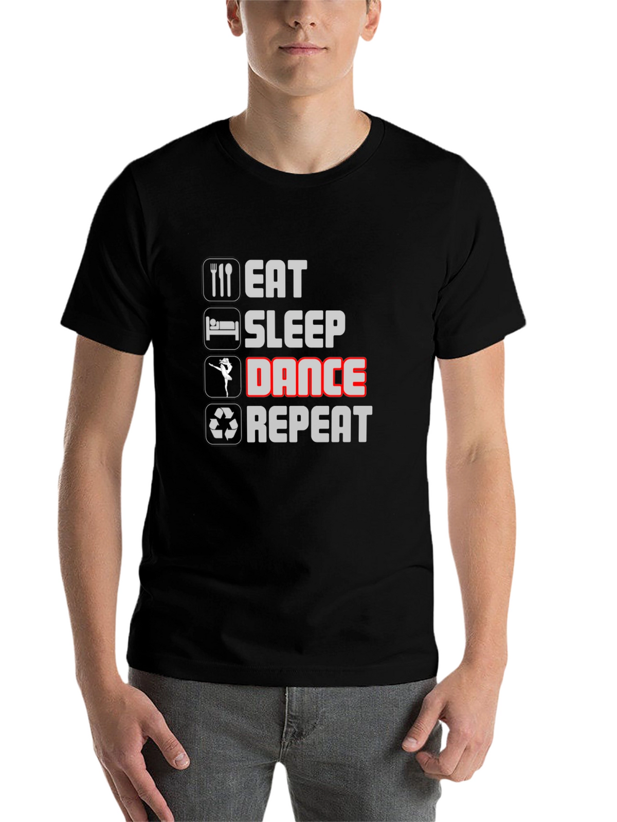 Eat Sleep Dance Repeat Black T-Shirt