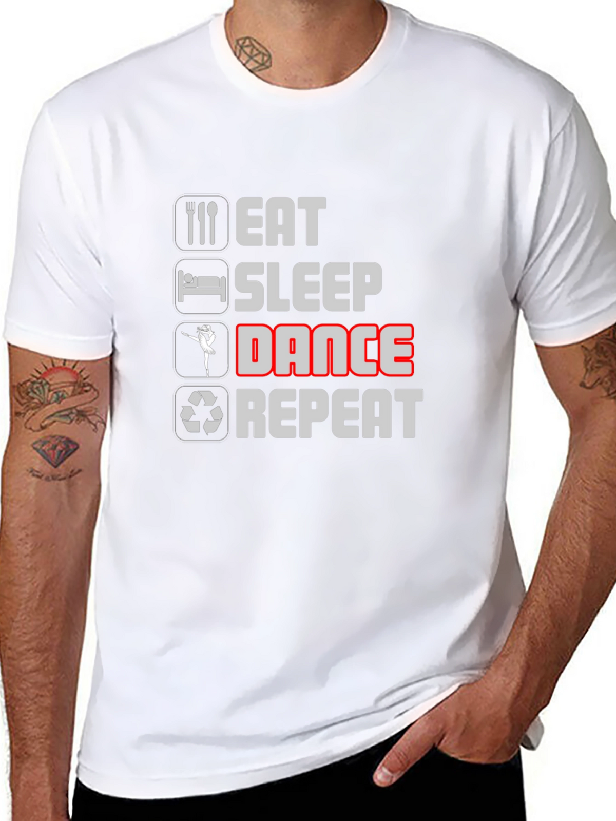 Eat Sleep Dance Repeat Black T-Shirt