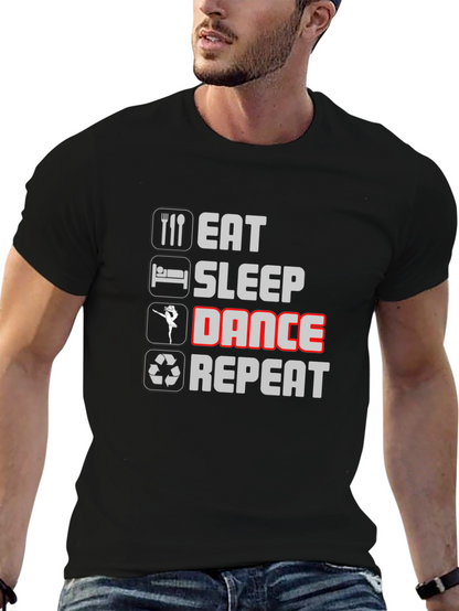 Eat Sleep Dance Repeat Black T-Shirt