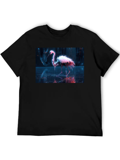 Neon Heron Black T-Shirt