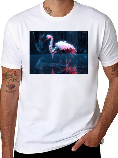 Neon Heron Black T-Shirt