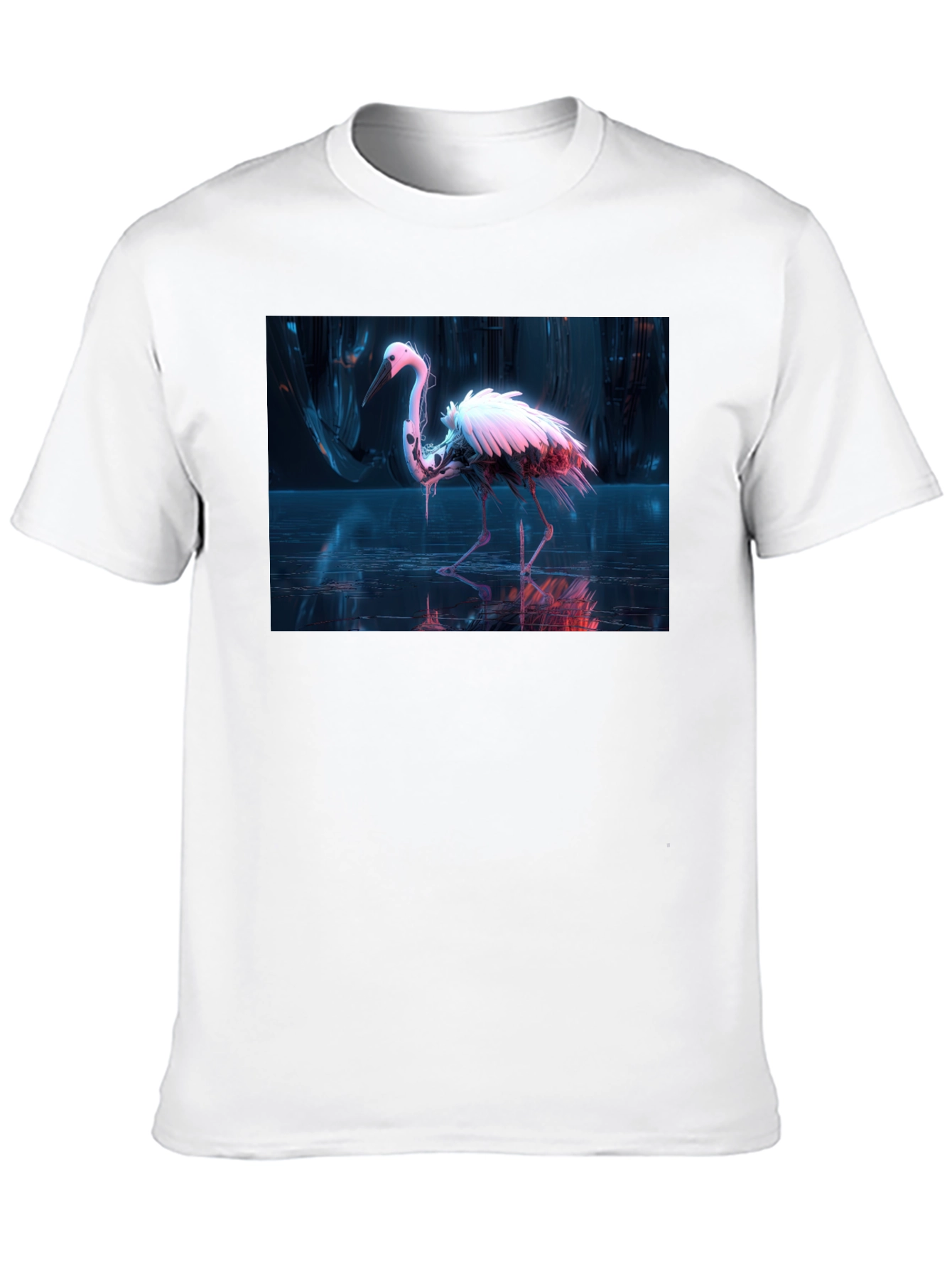 Neon Heron Black T-Shirt